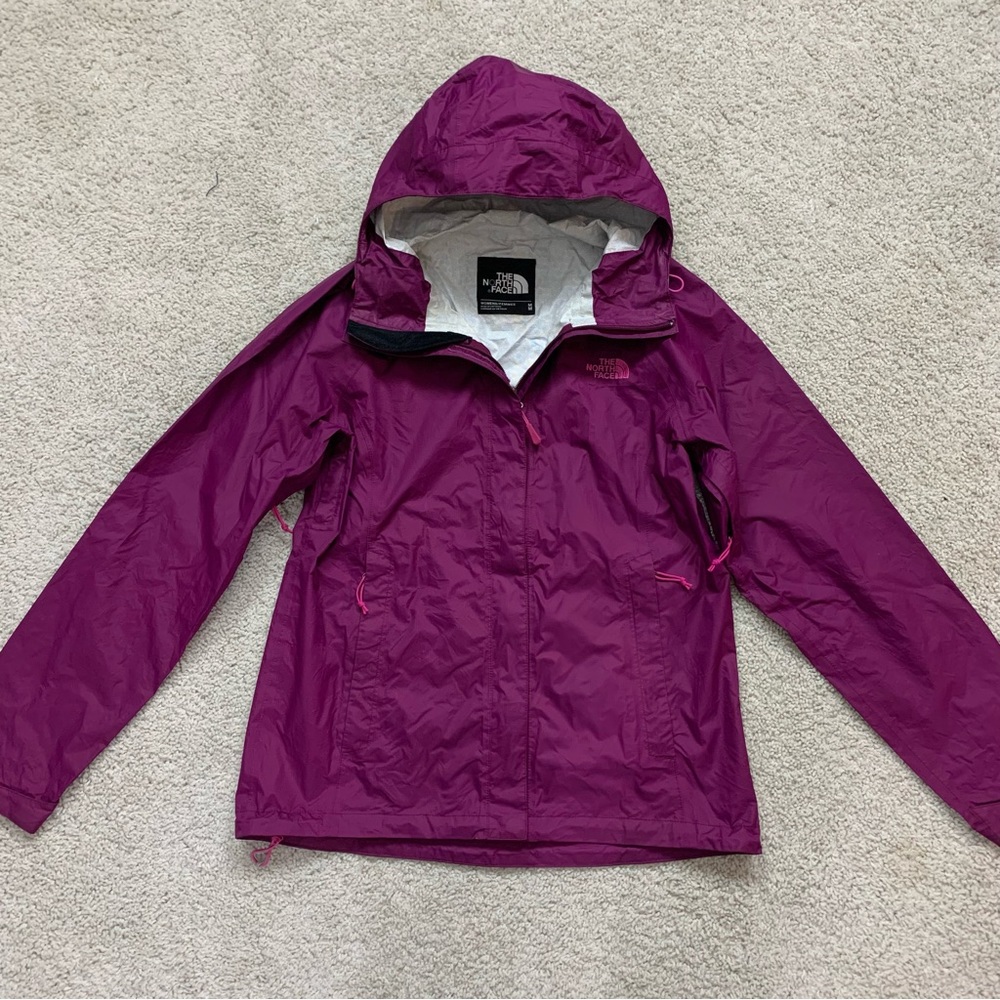 Women's THE NORTH FACE Purple VENTURE 2 DryVent WATERPROOF Hooded RAIN JACKET  M